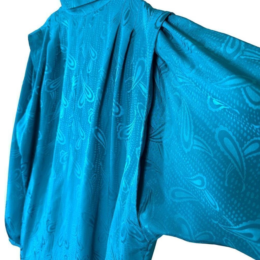 Vintage Schrader Sport Oversized Teal Green Mumu Women’s Size 20W - Picture 4 of 10